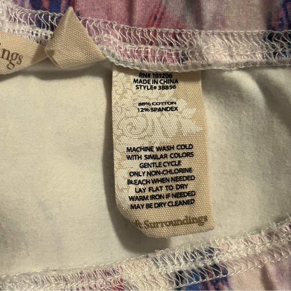 Soft Surroundings Have To Have Leggings Womens Petite Size PM Watercolor Print - Picture 4 of 7